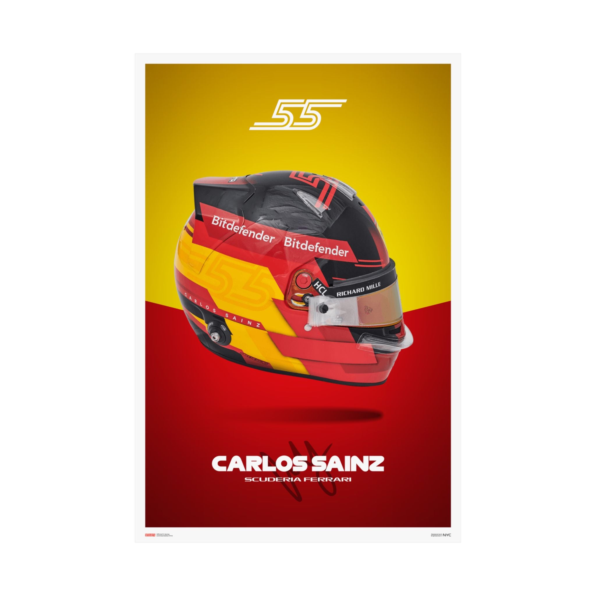 Carlos Sainz Signature Poster