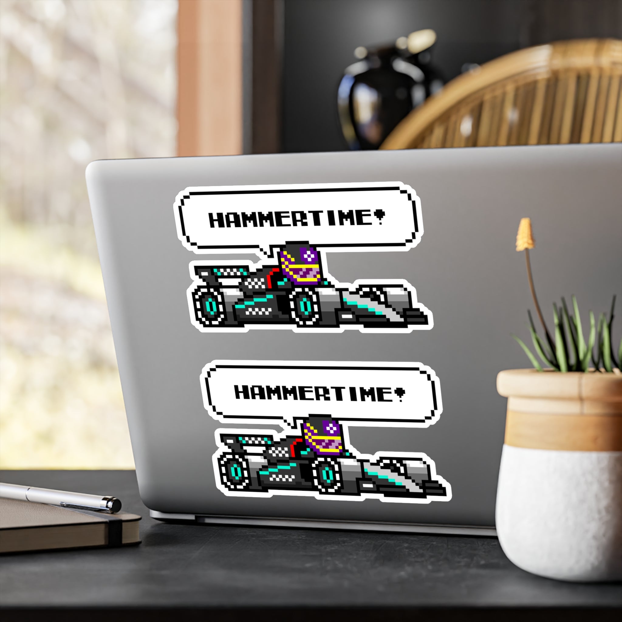 Hamilton "HAMMERTIME!" 8-bit Radio Vinyl Decal Sticker