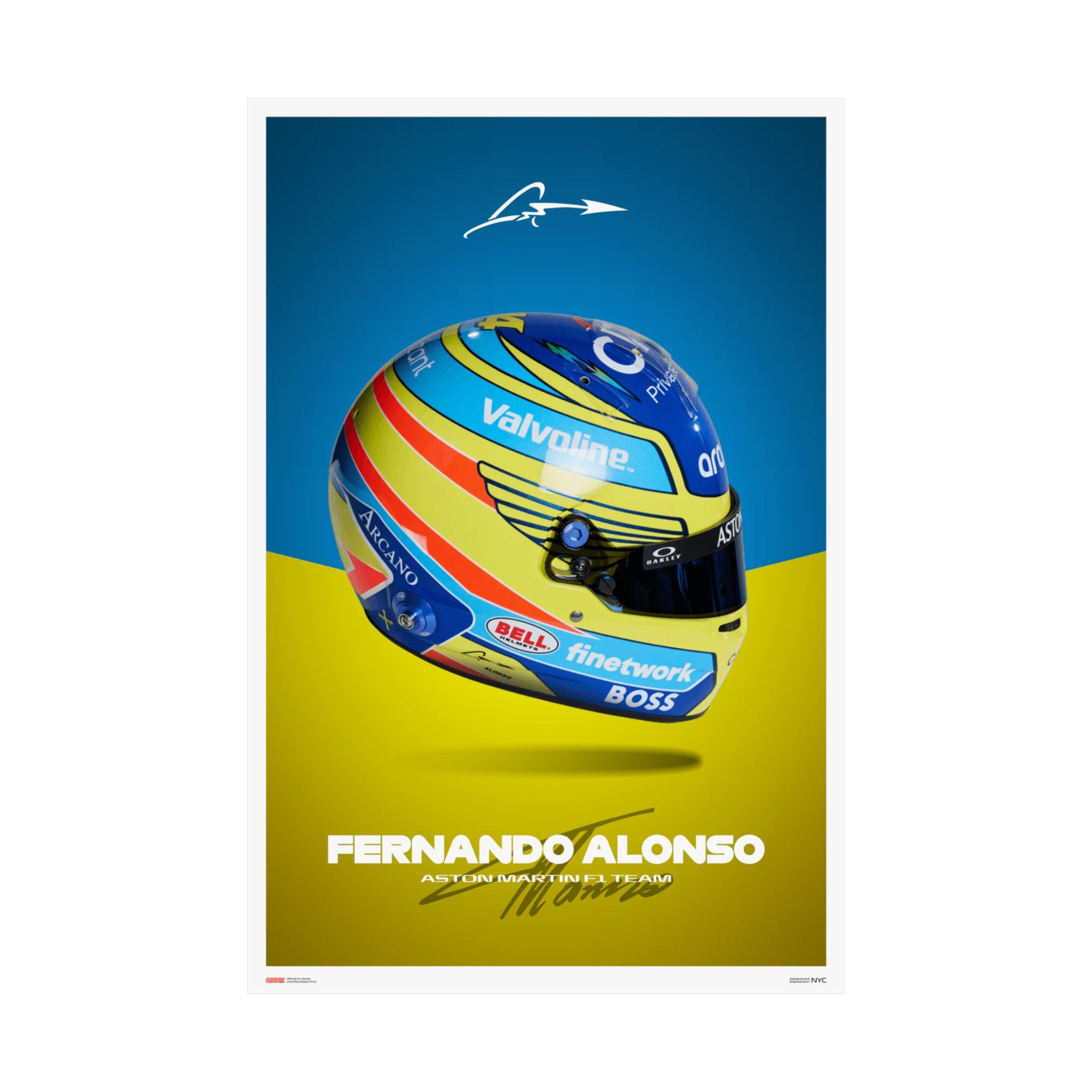 Fernando Alonso Signature Poster