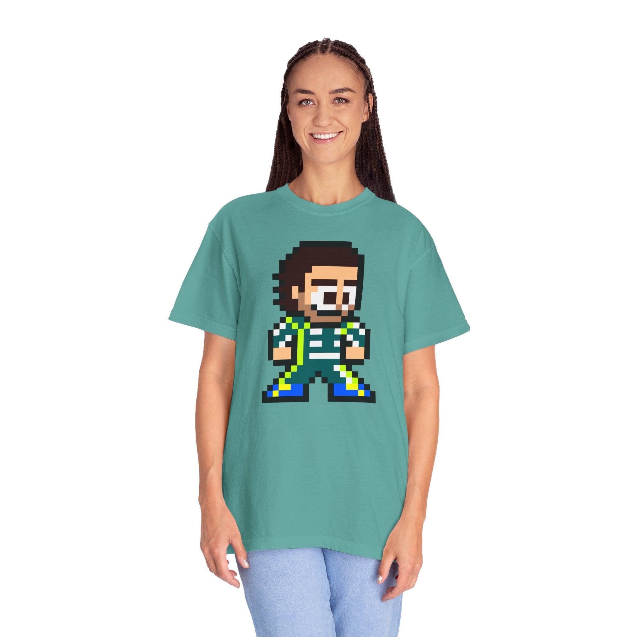 8-bit Fernando Alonso Adult Heavyweight 100% Cotton T-shirt