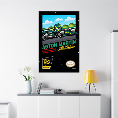Aston Martin 8-bit Game Poster