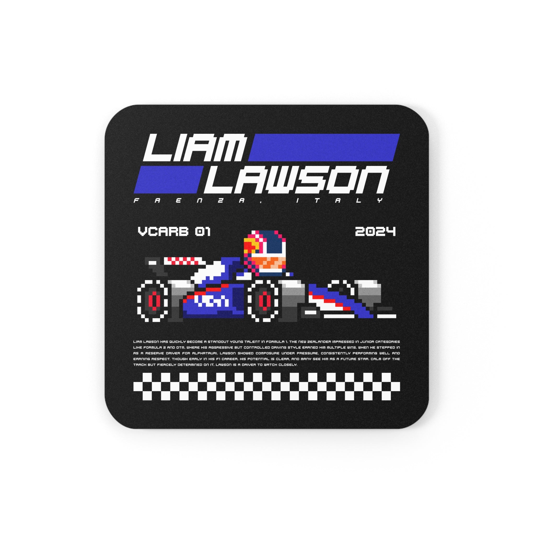 Liam Lawson 8-bit Team Cork Coaster