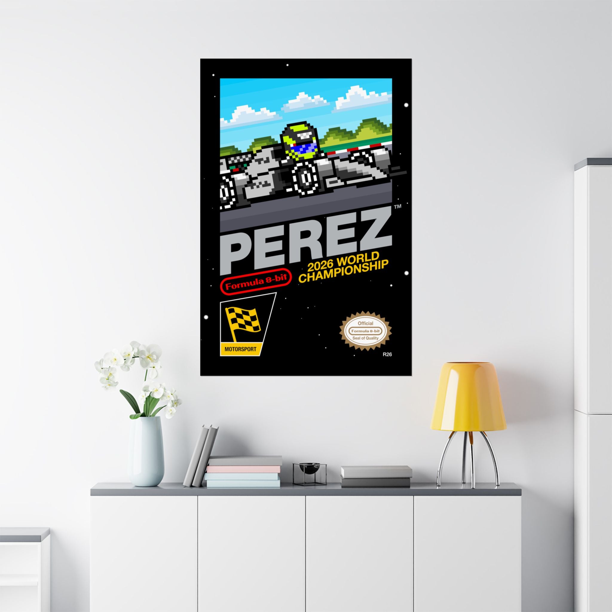 Perez 8-bit Game Poster