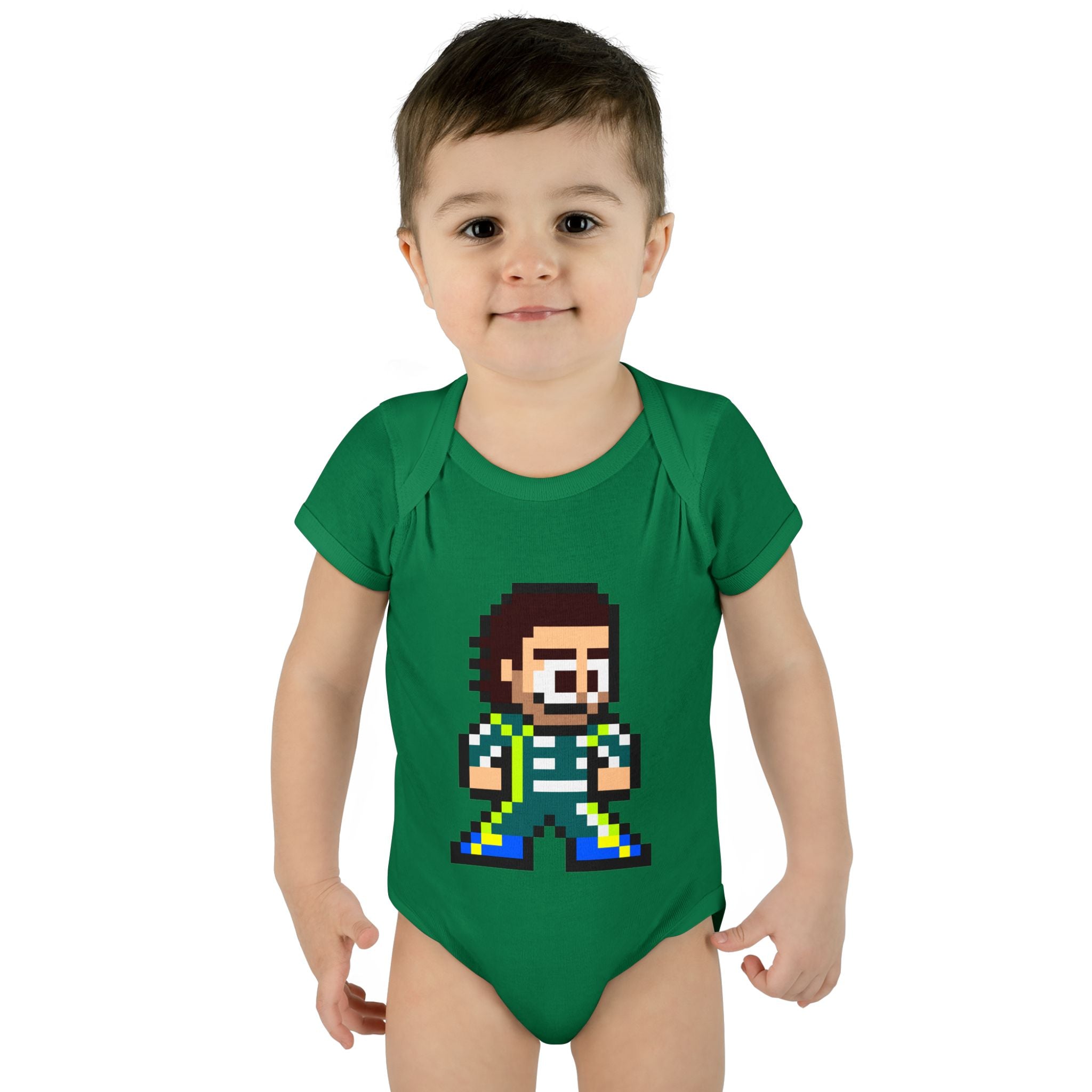 8-bit Fernando Alonso Baby Bodysuit