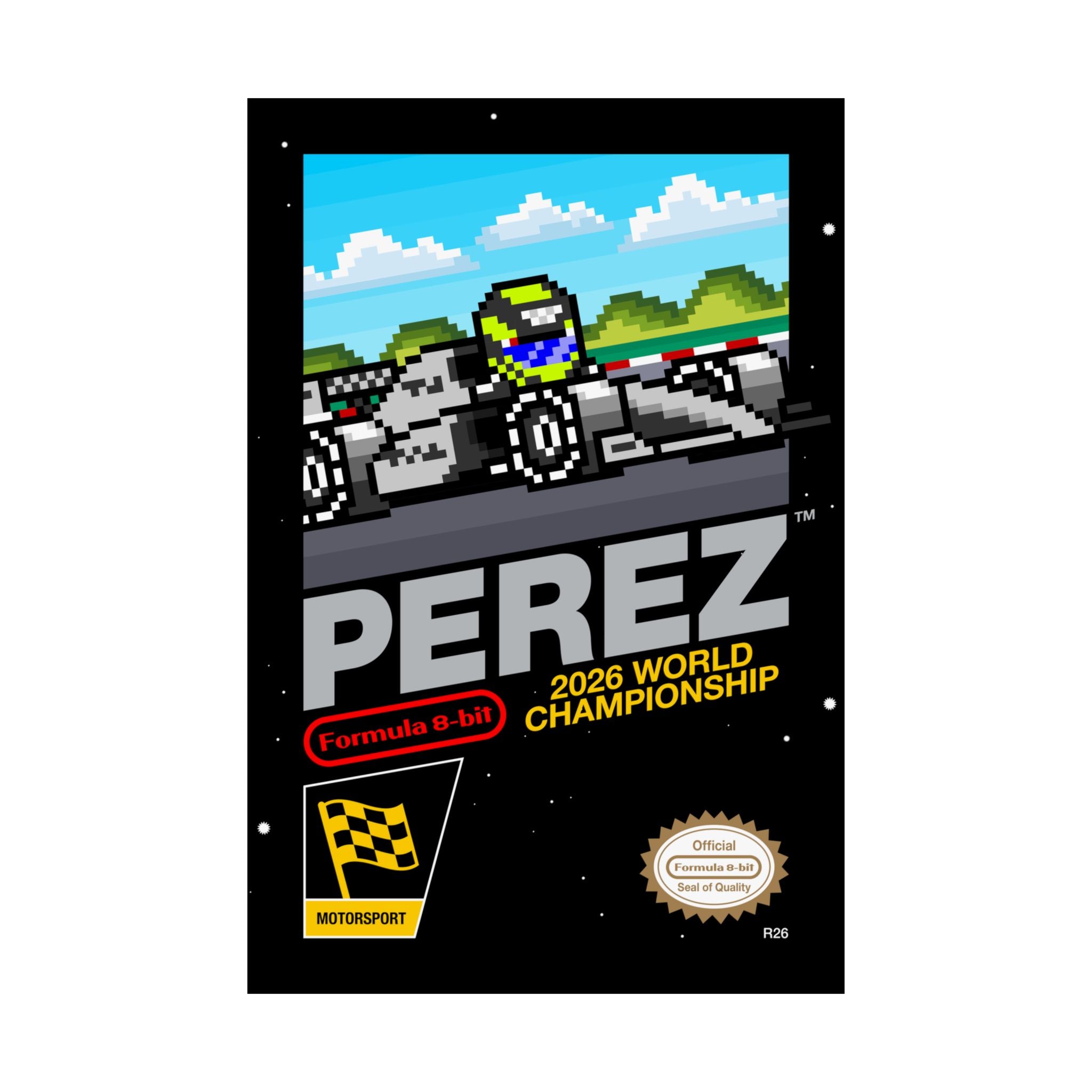 Perez 8-bit Game Poster