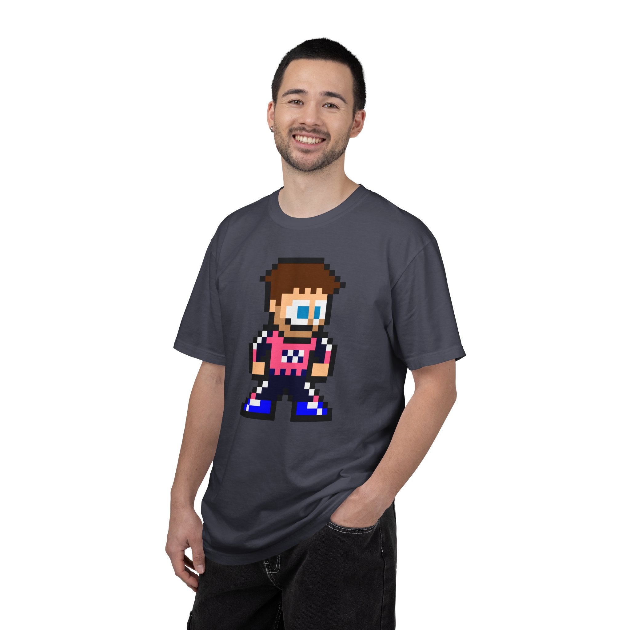 8-bit Pierre Gasly Adult Heavyweight 100% Cotton T-shirt