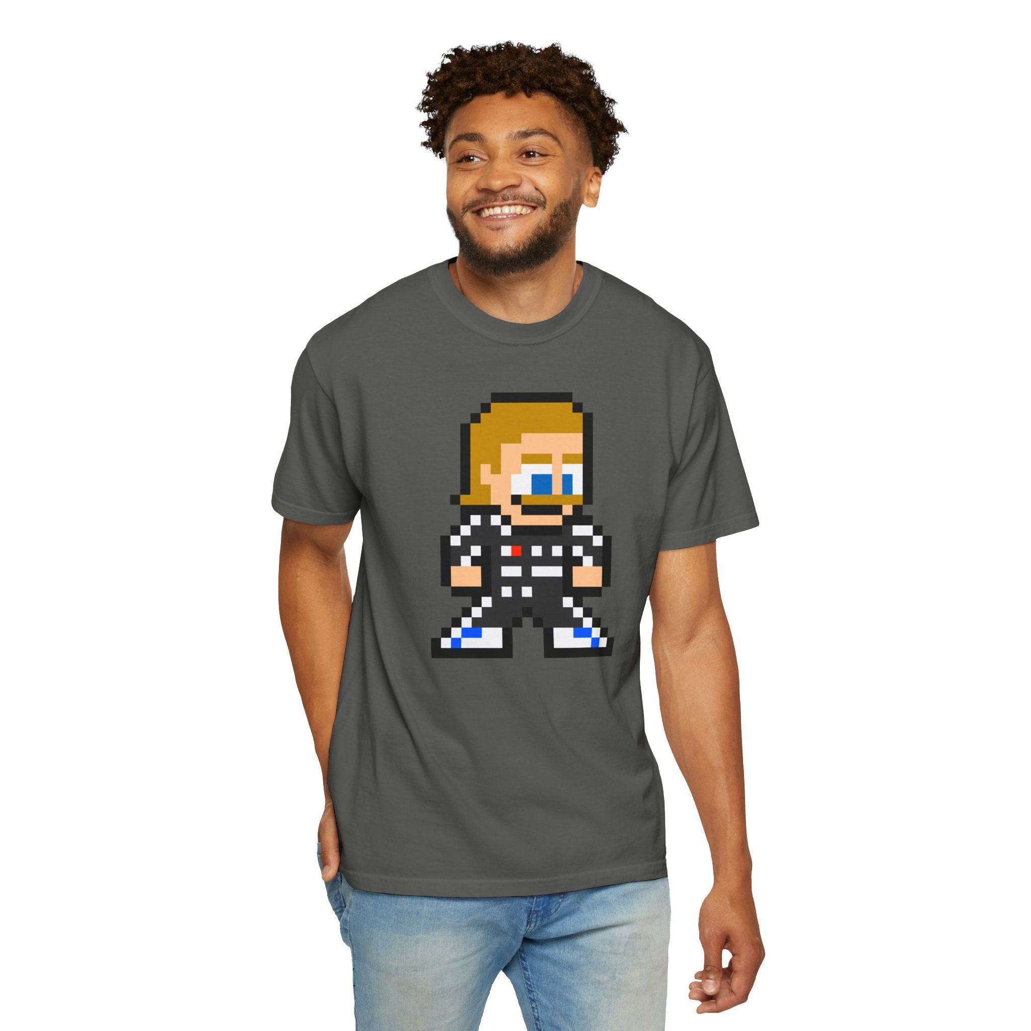 8-bit Valtteri Bottas Adult Heavyweight 100% Cotton T-shirt