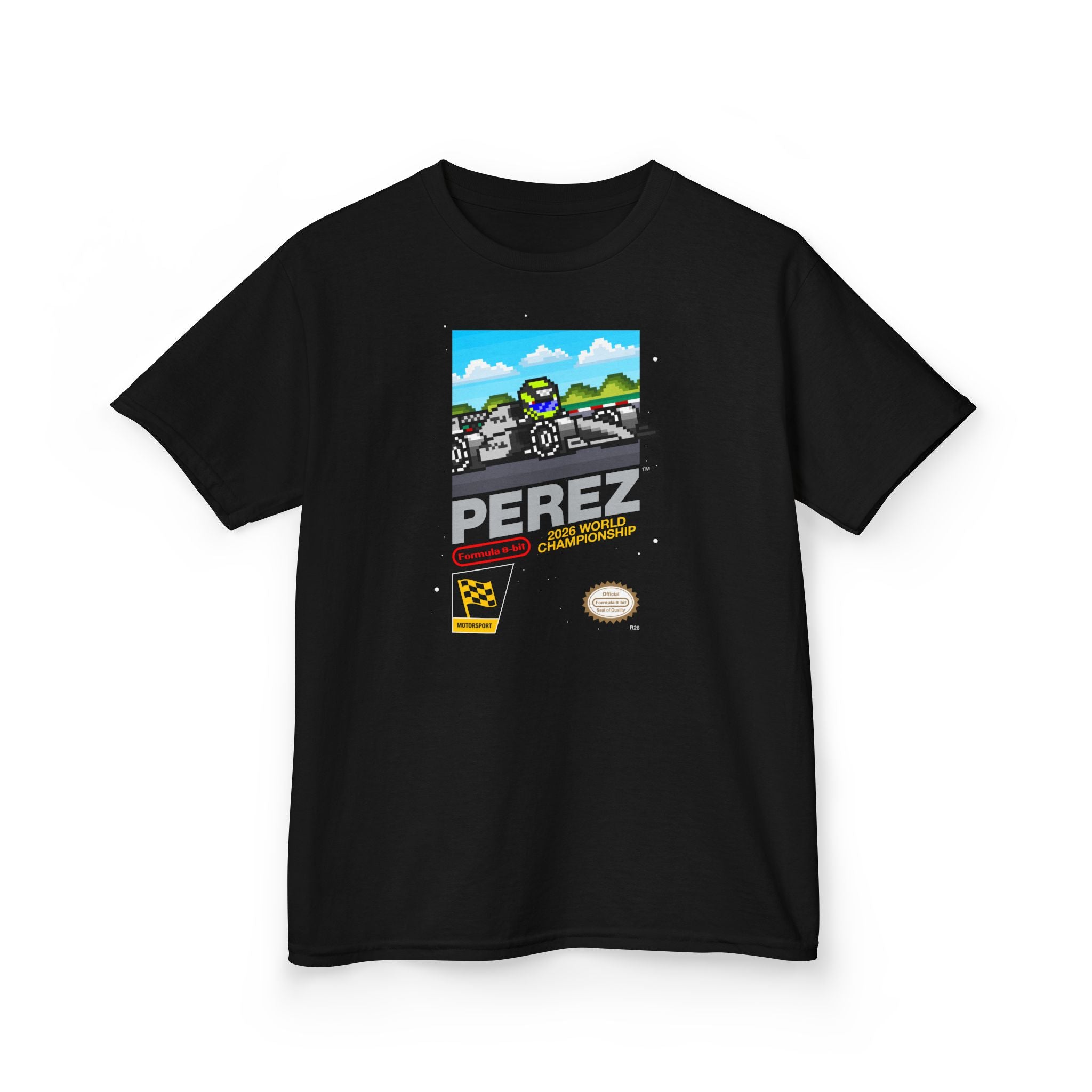 Perez 8-bit Game Kids Heavyweight 100% Cotton T-shirt