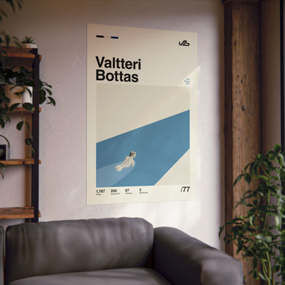 Valtteri Bottas Mid-century Poster