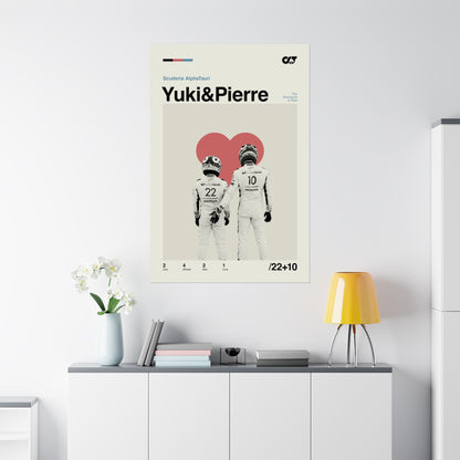 Yuki & Pierre Mid-century Poster