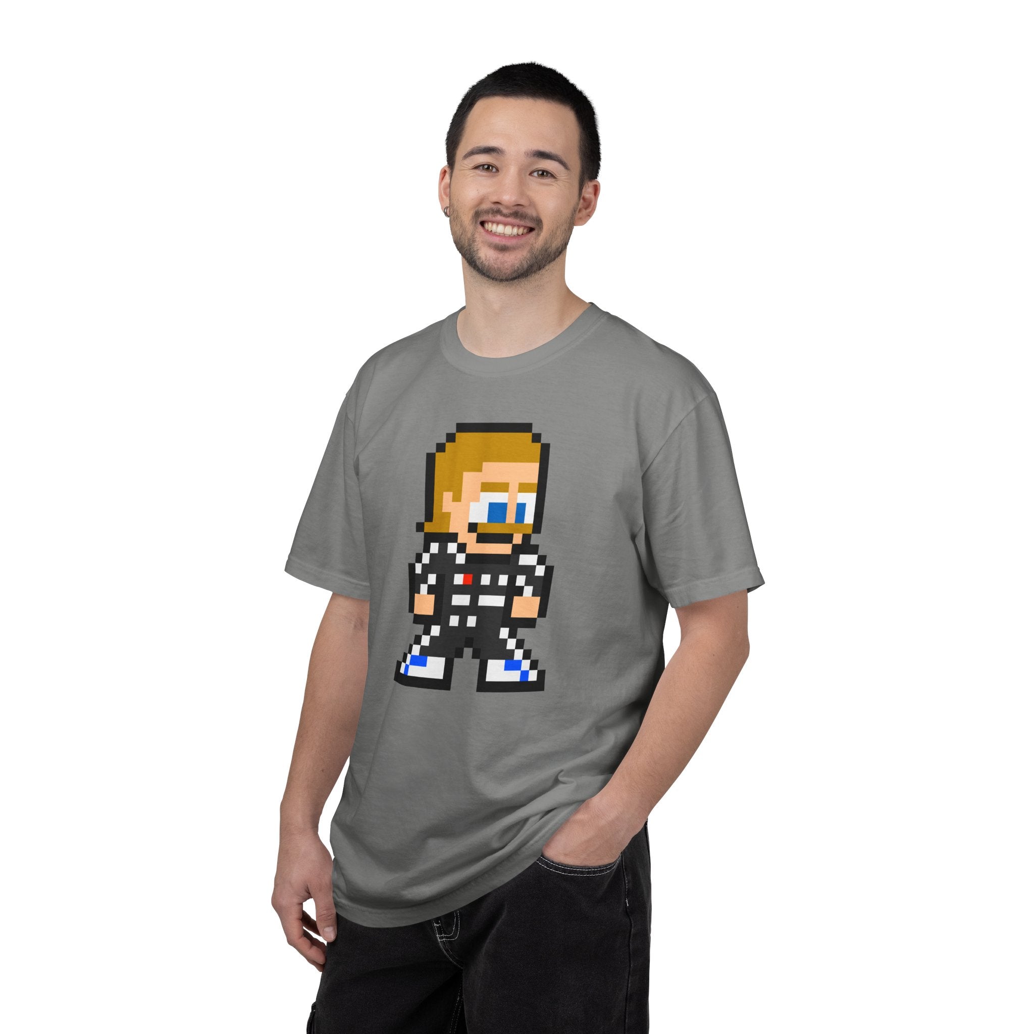 8-bit Valtteri Bottas Adult Heavyweight 100% Cotton T-shirt