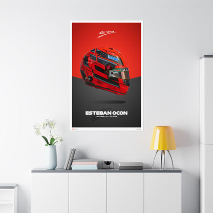 Esteban Ocon Signature Poster