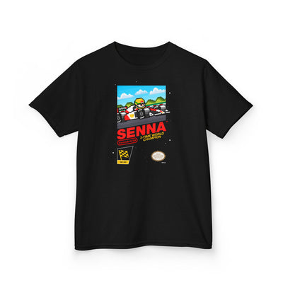 Senna 8-bit Game Kids Heavyweight 100% Cotton T-shirt