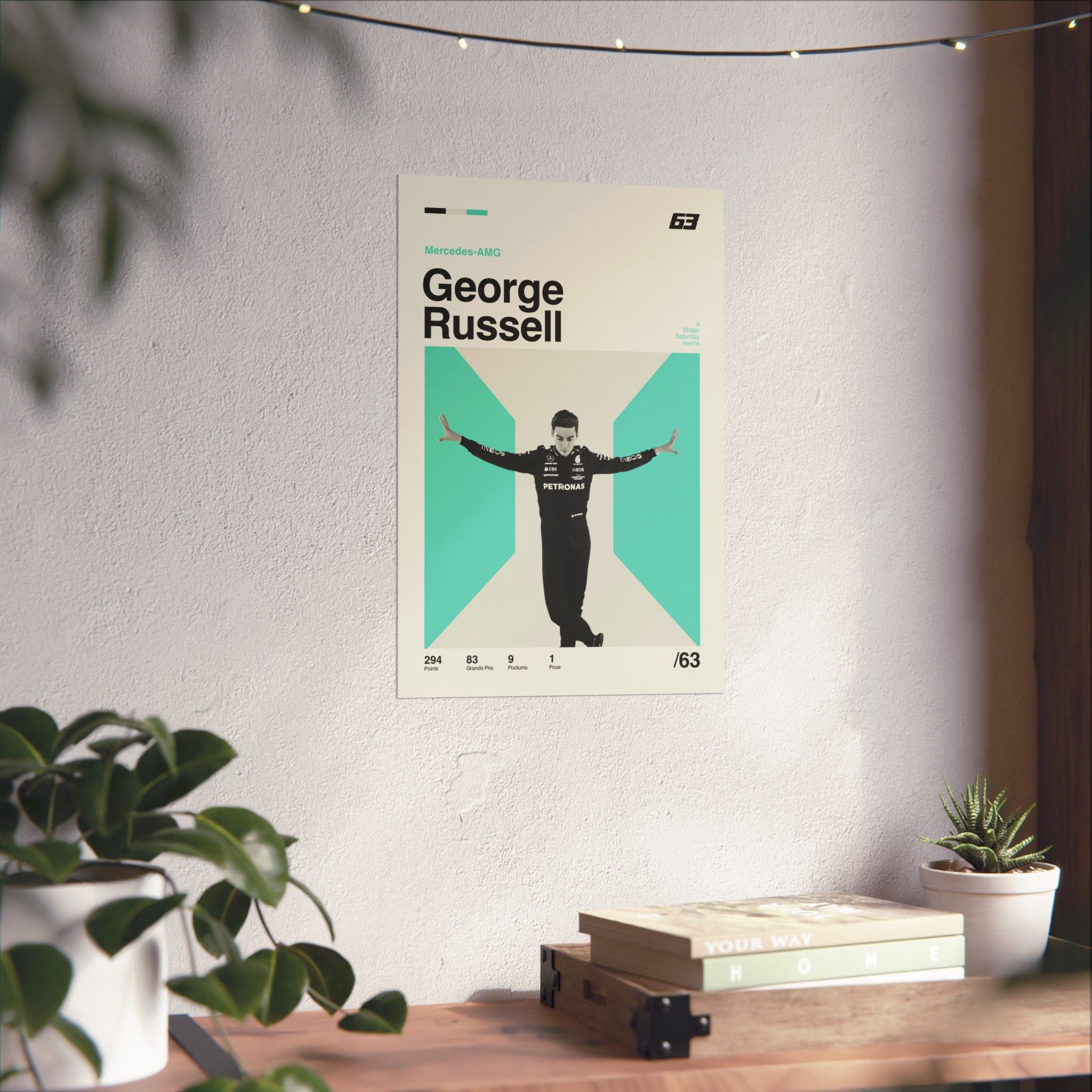 George Russell Mid-century Poster