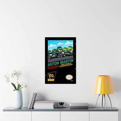 Aston Martin 8-bit Game Poster