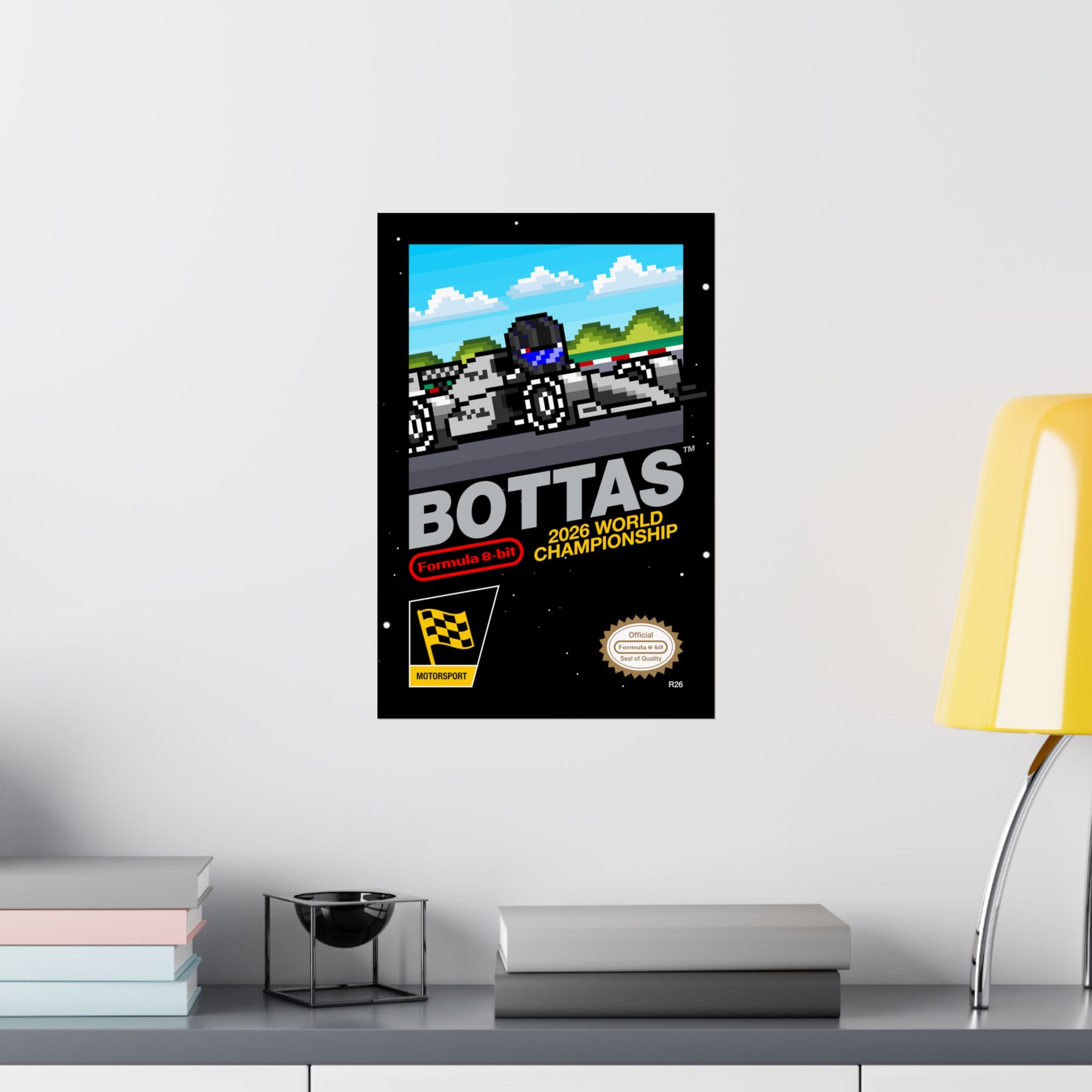 Bottas 8-bit Game Poster