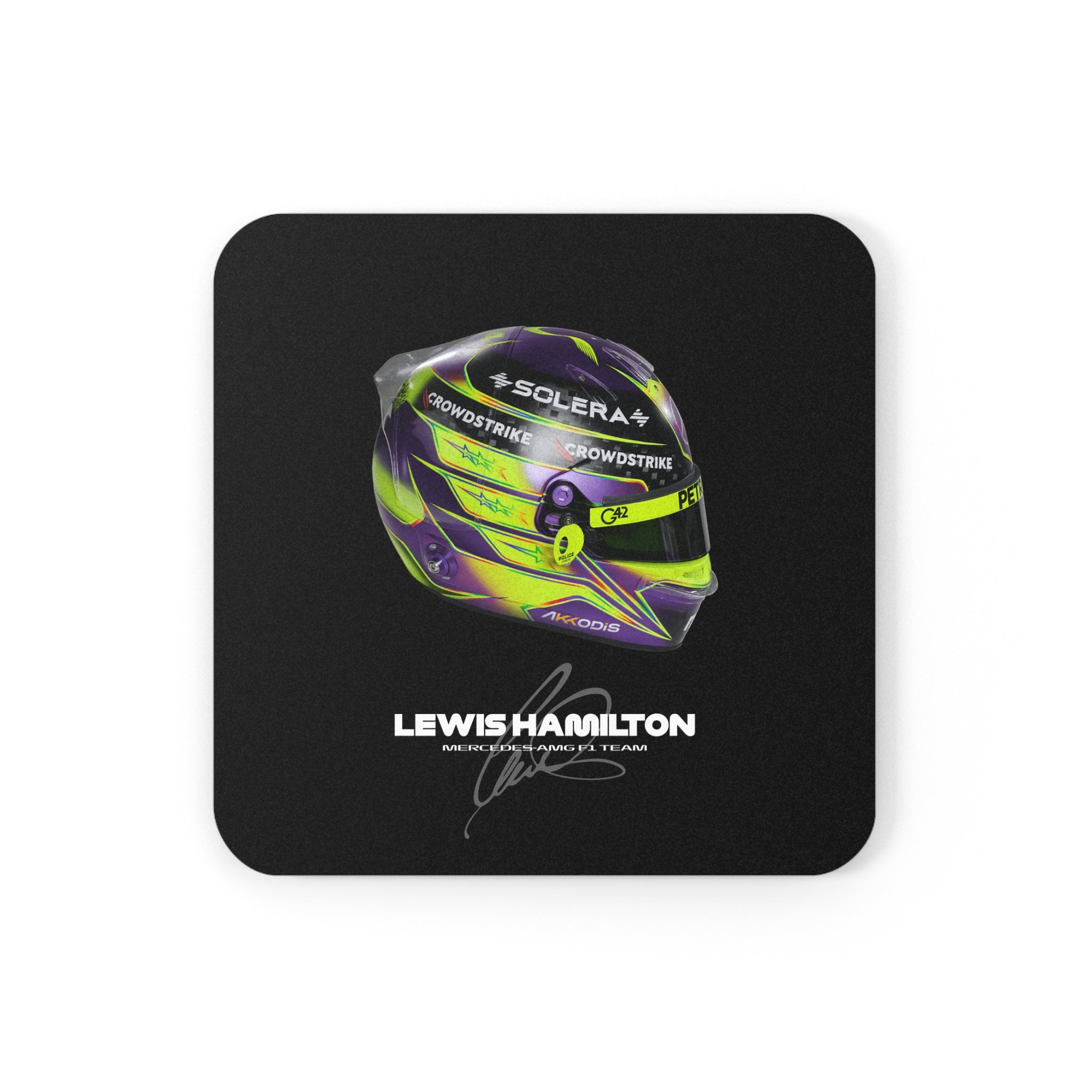 Lewis Hamilton Signature Cork Coaster