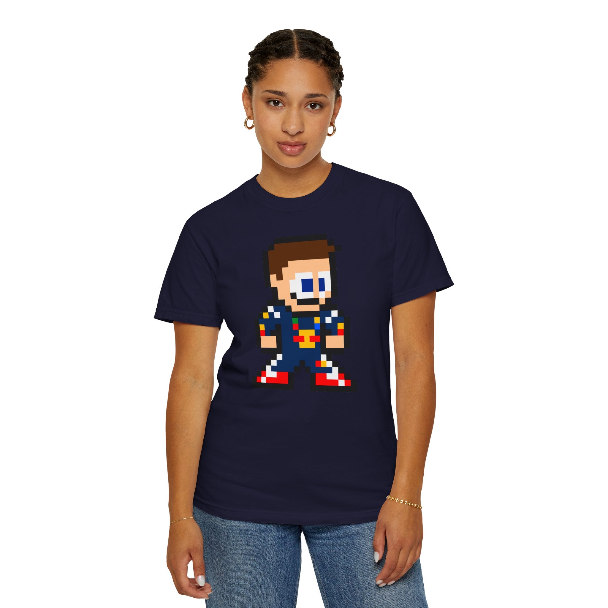 8-bit Max Verstappen Adult Heavyweight 100% Cotton T-shirt