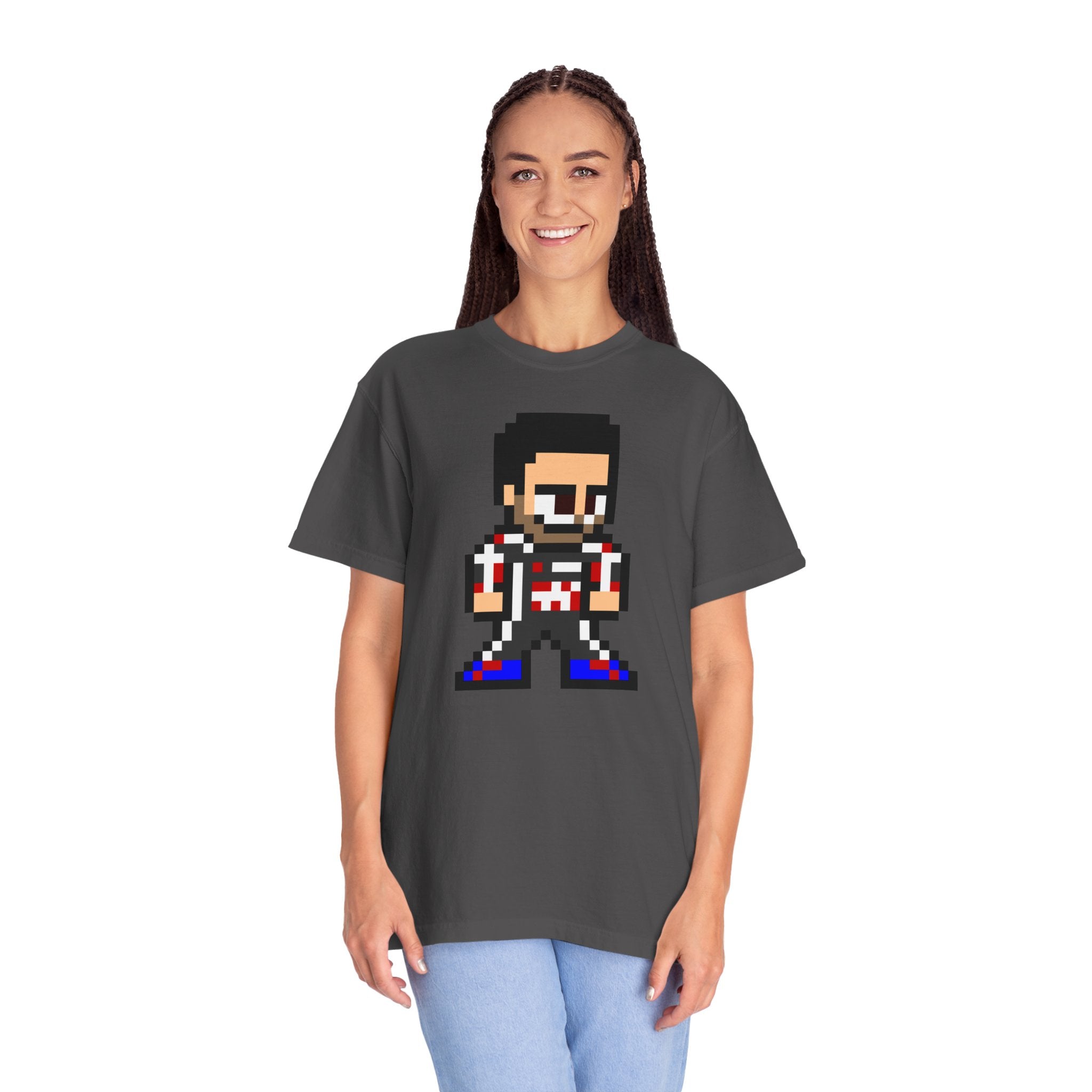 8-bit Esteban Ocon Adult Heavyweight 100% Cotton T-shirt