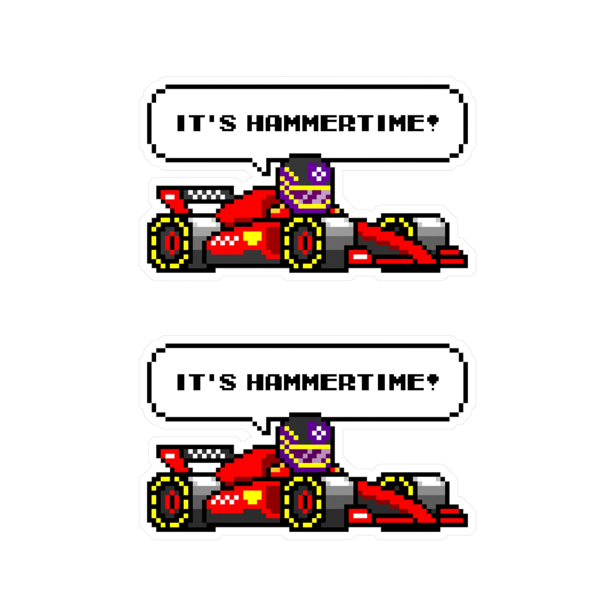 Hamilton "IT'S HAMMERTIME!" 8-bit Radio Vinyl Decal Sticker