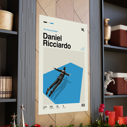 Daniel Ricciardo Mid-Century Poster