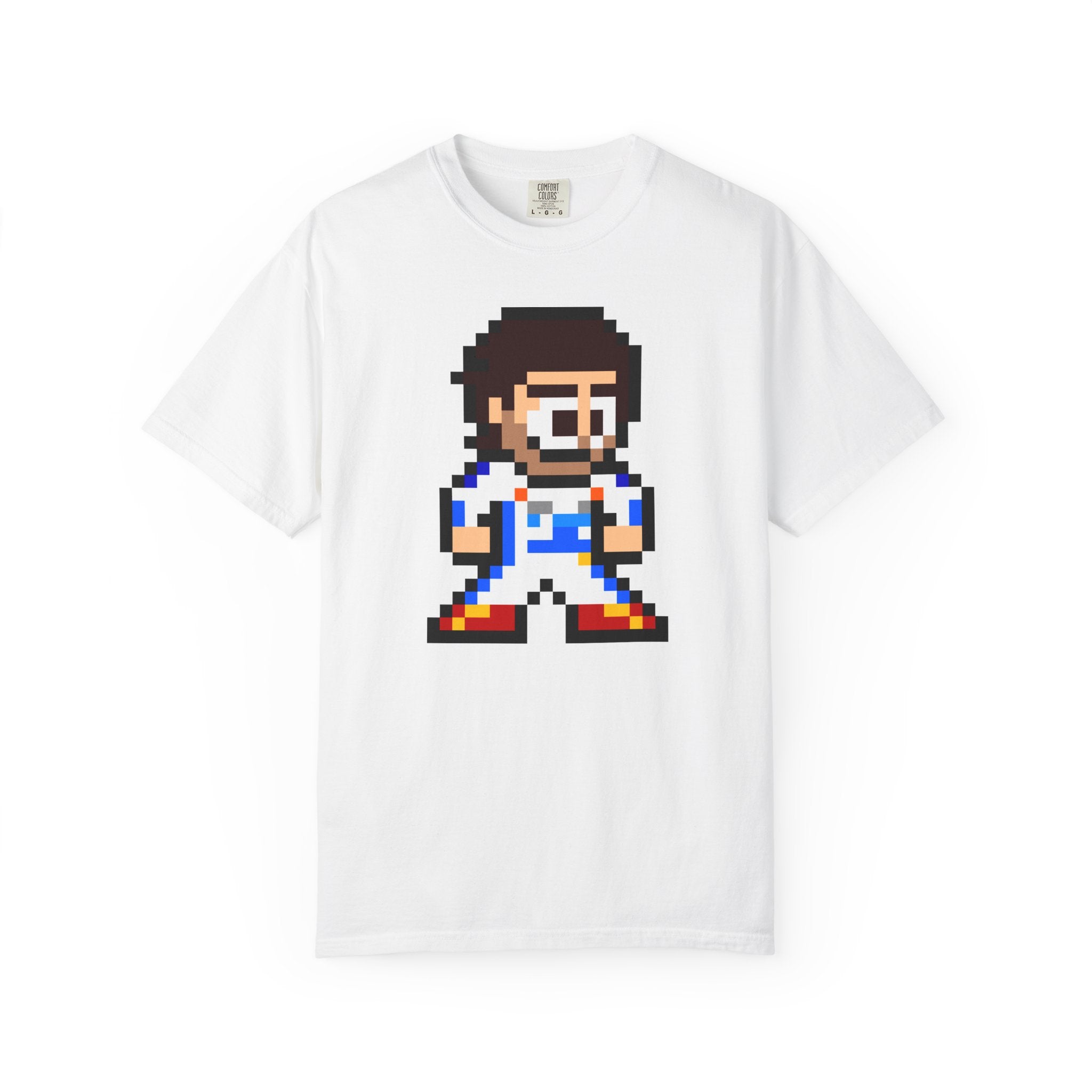 8-bit Carlos Sainz Adult Heavyweight 100% Cotton T-shirt
