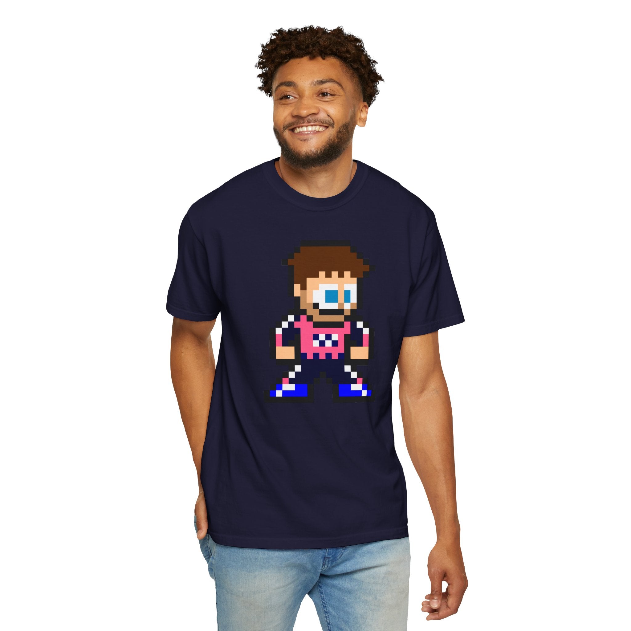 8-bit Pierre Gasly Adult Heavyweight 100% Cotton T-shirt