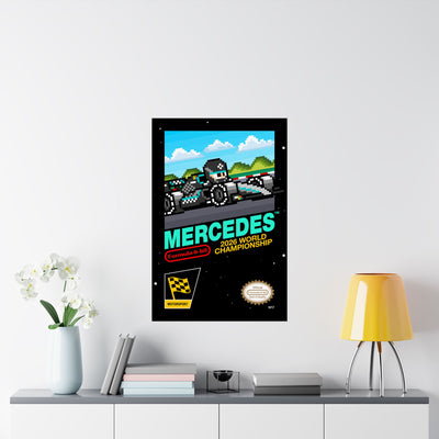 Mercedes 8-bit Game Poster