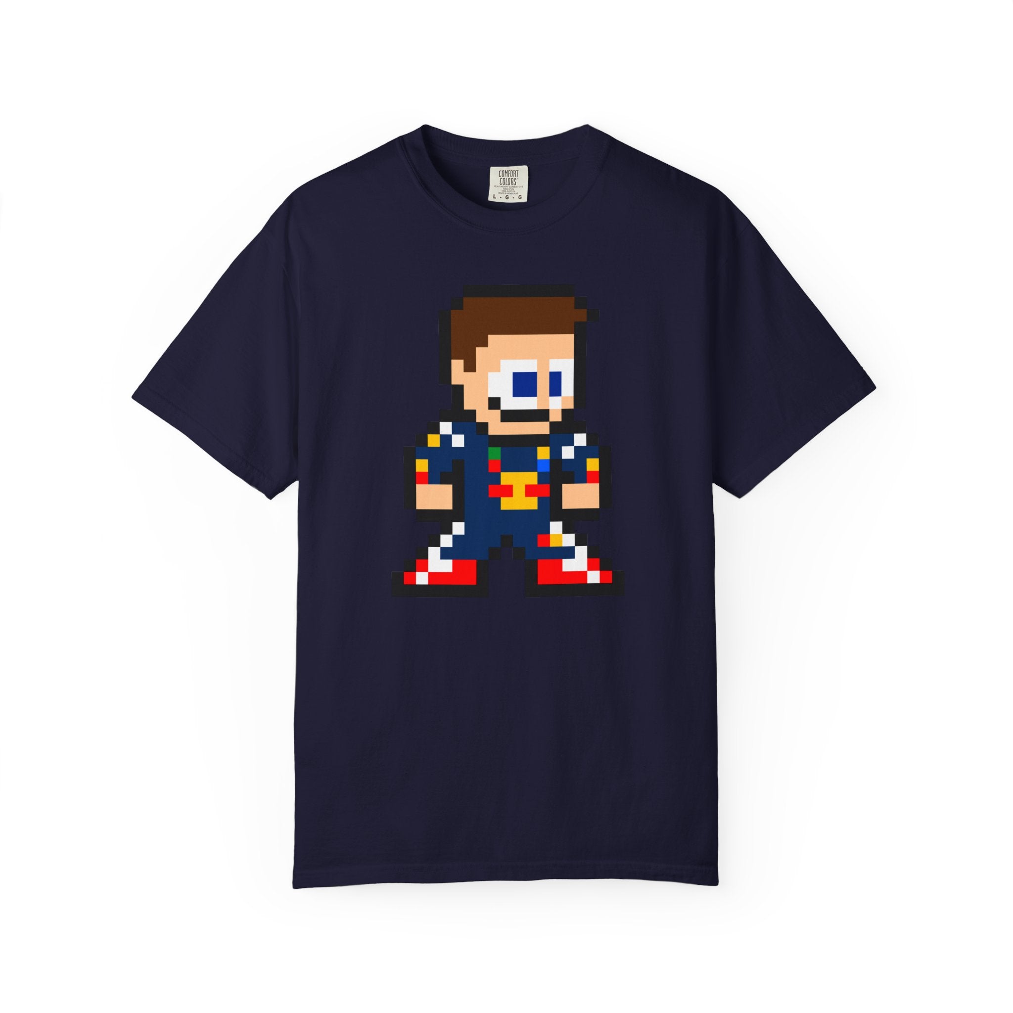 8-bit Max Verstappen Adult Heavyweight 100% Cotton T-shirt