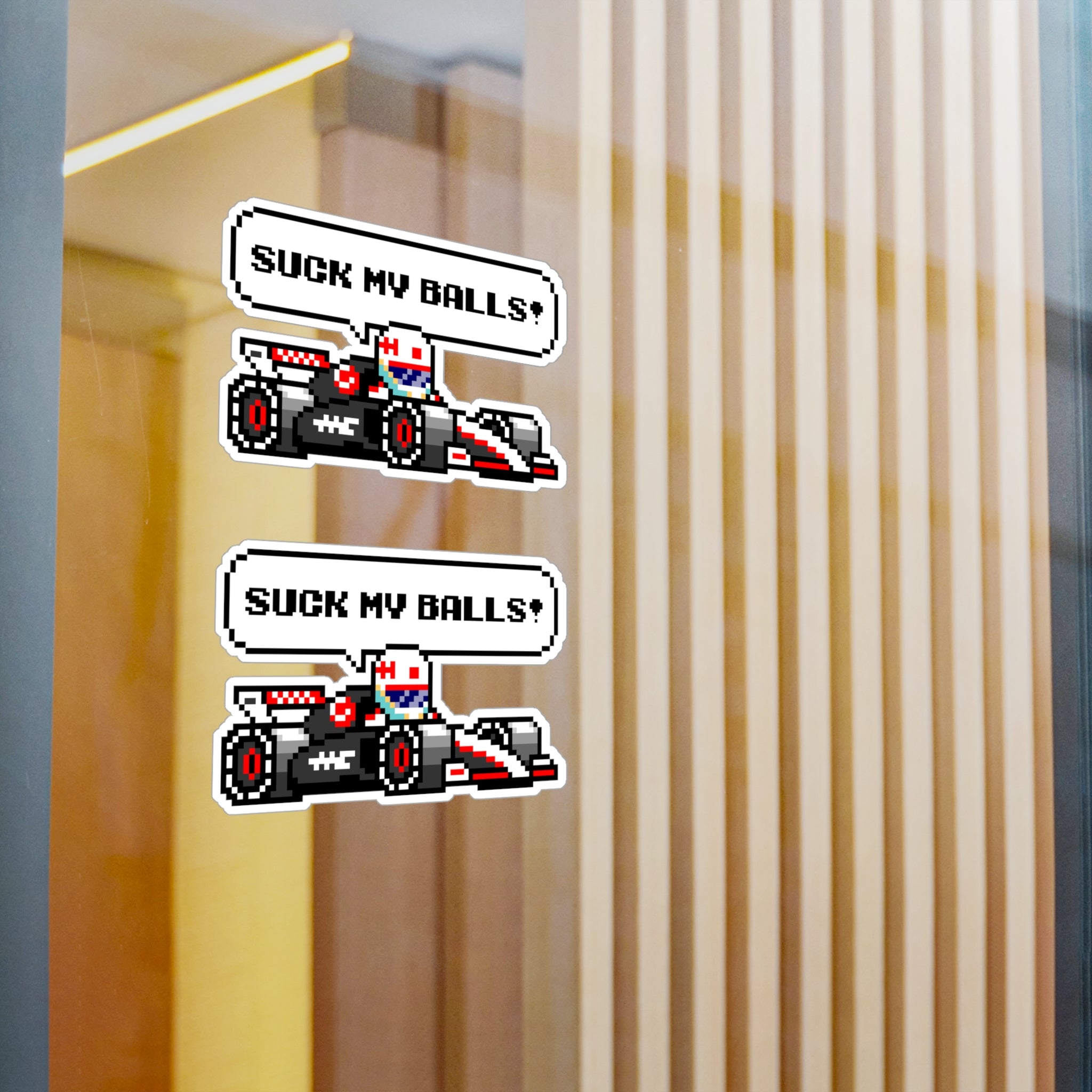 Magnussen "SUCK MY BALLS!" 8-bit Radio Vinyl Decal Sticker