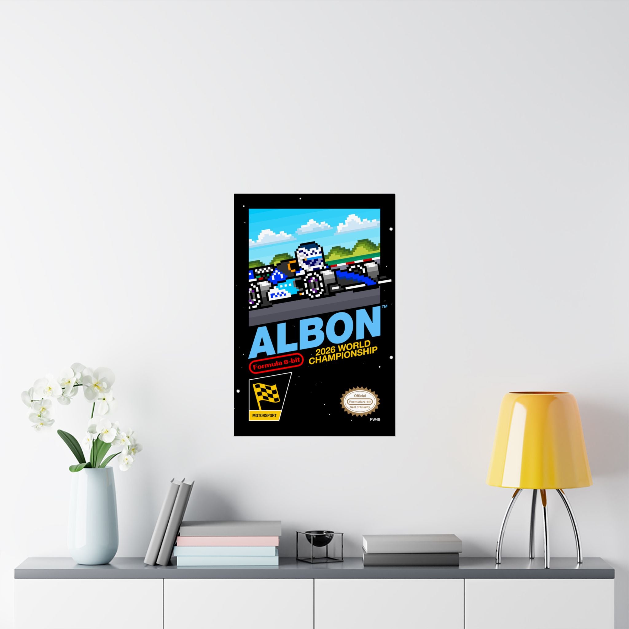 Alex Albon 8-bit Game Poster