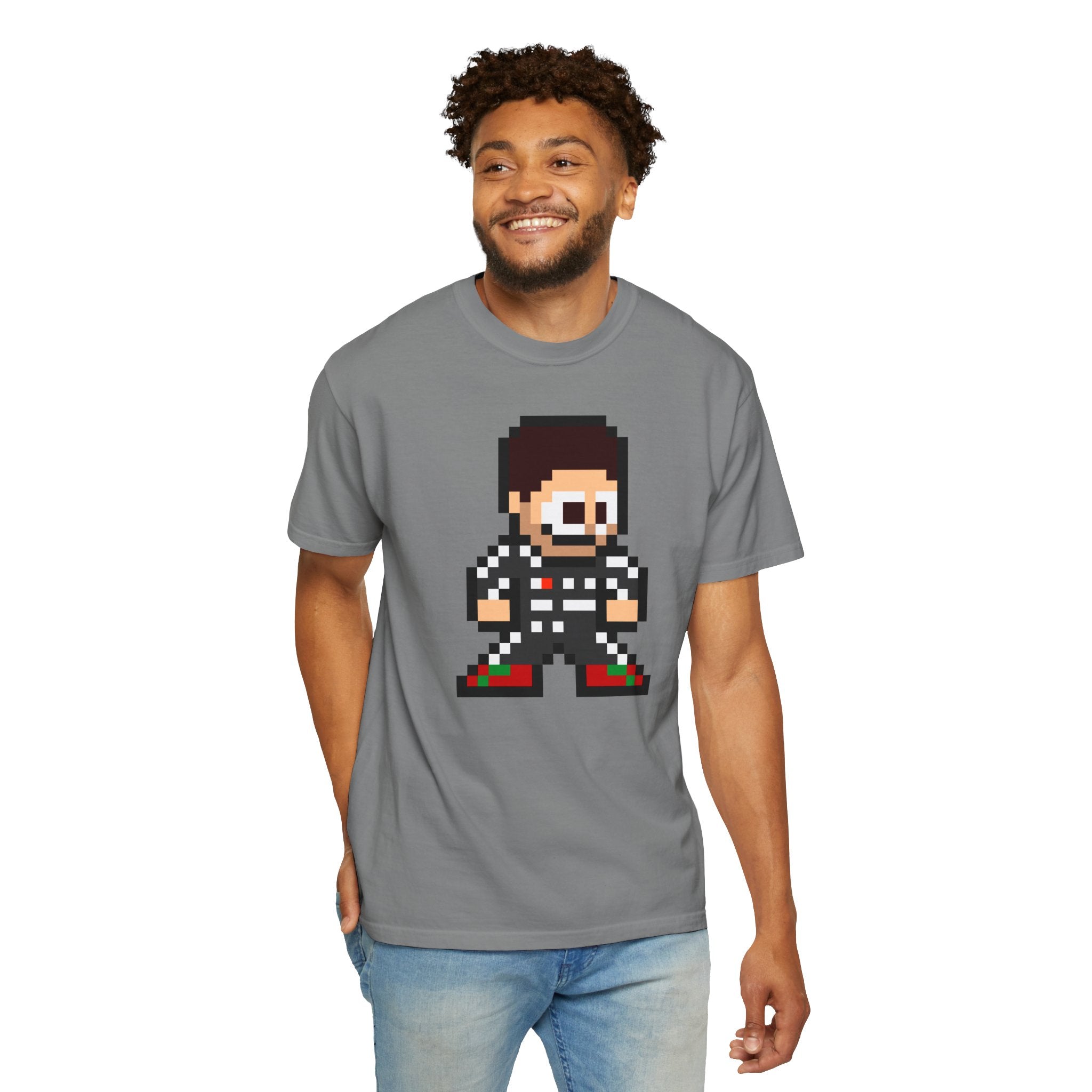 8-bit Sergio Perez Adult Heavyweight 100% Cotton T-shirt