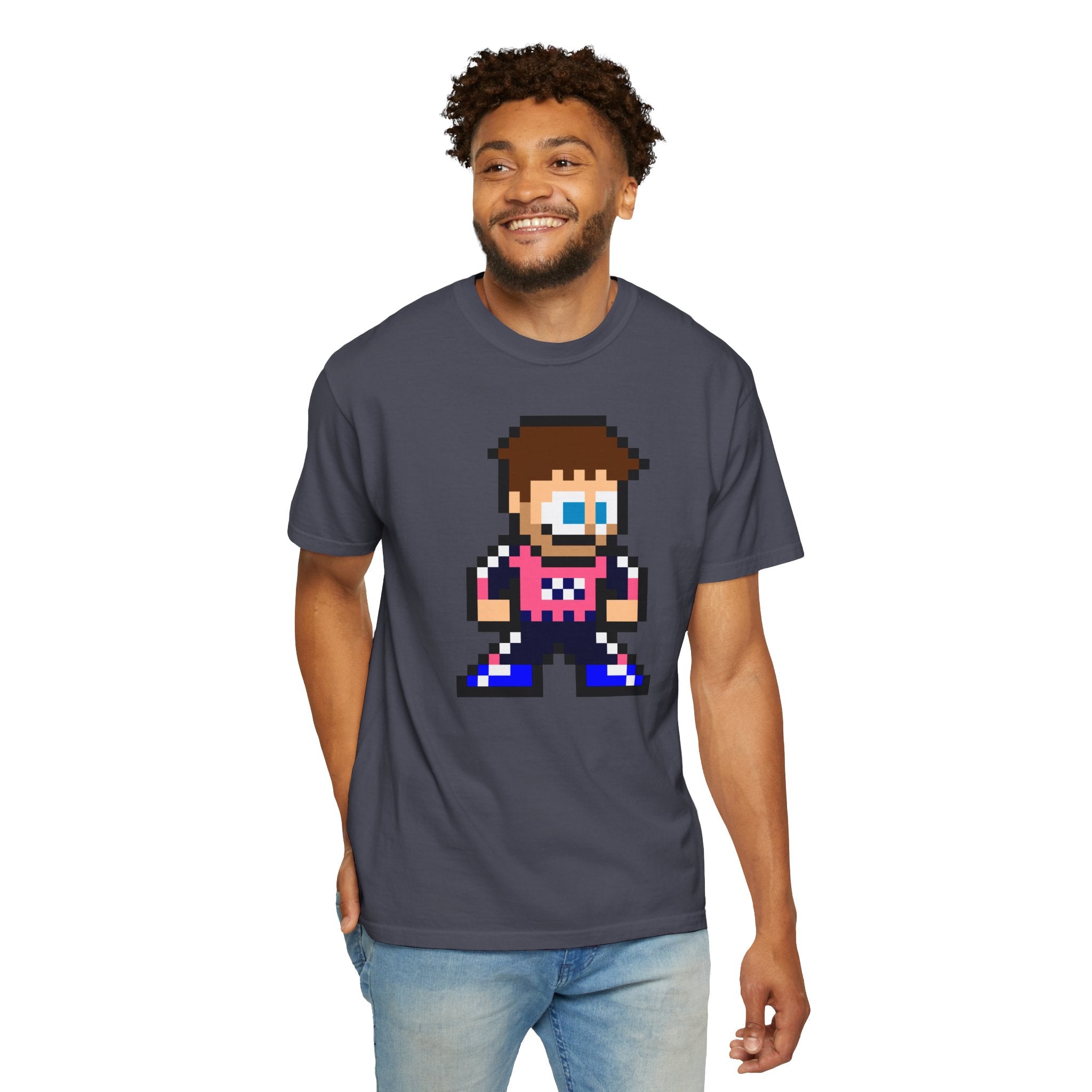 8-bit Pierre Gasly Adult Heavyweight 100% Cotton T-shirt