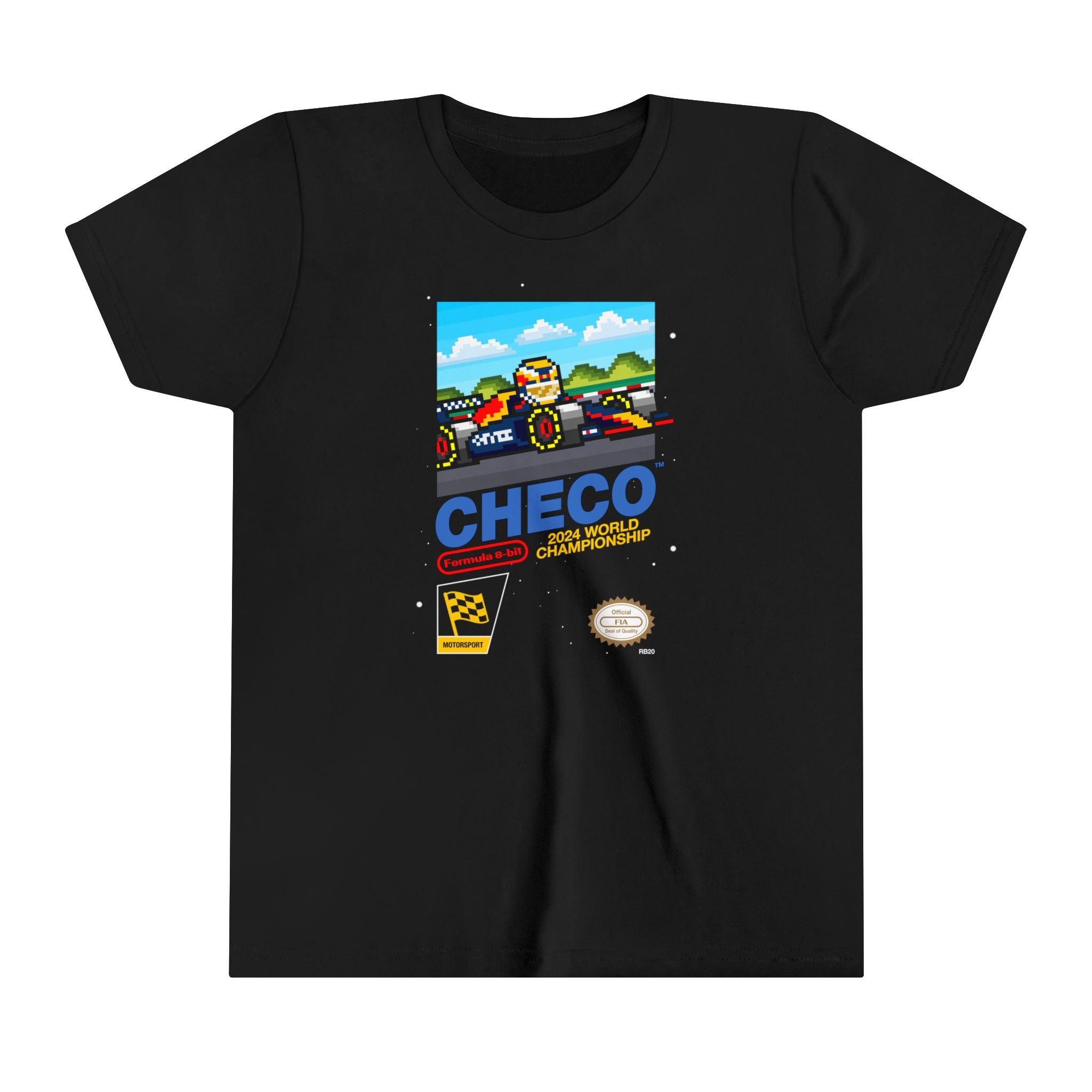 Checo 8-bit Game Youth T-shirt