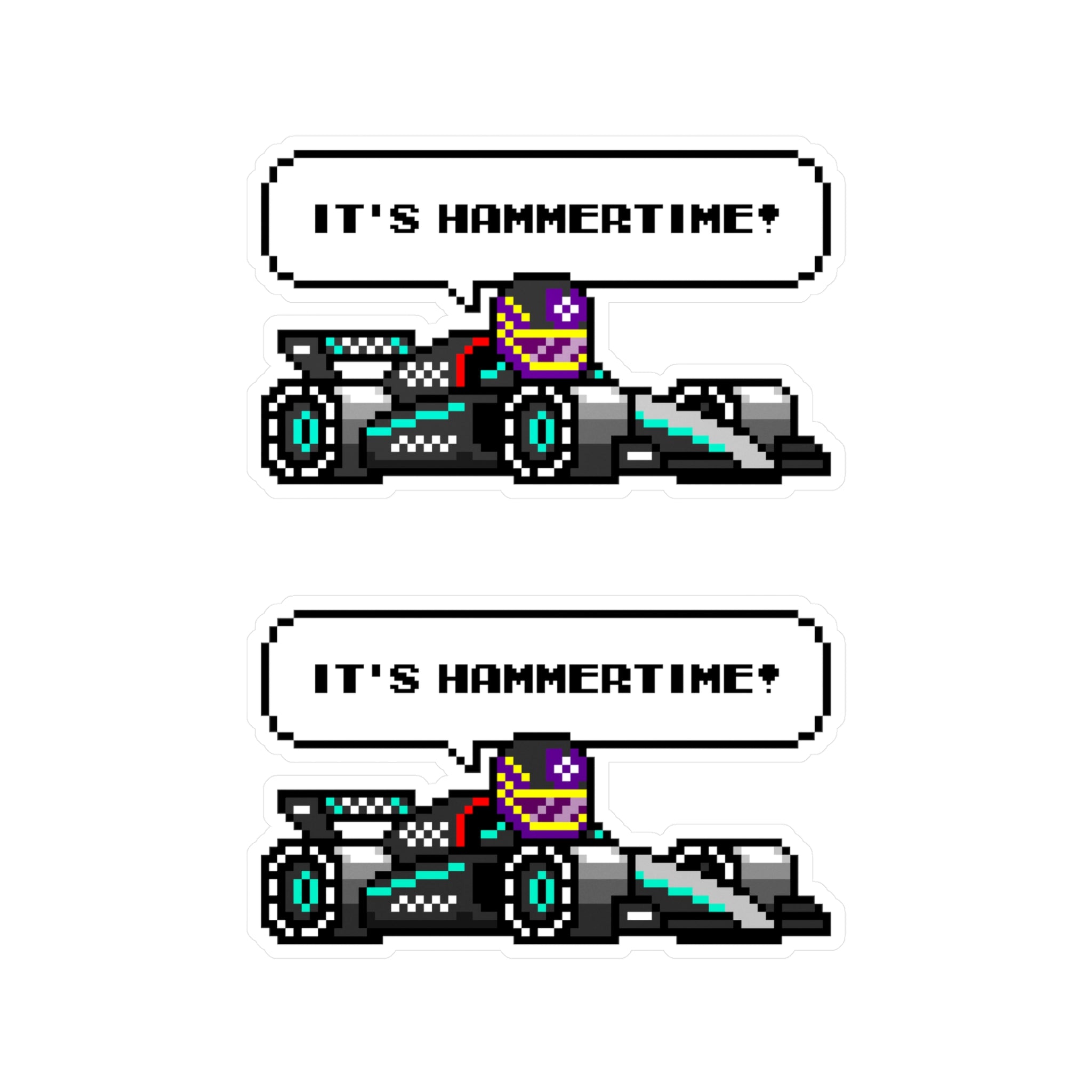 Hamilton "IT'S HAMMERTIME!" 8-bit Radio Vinyl Decal Sticker