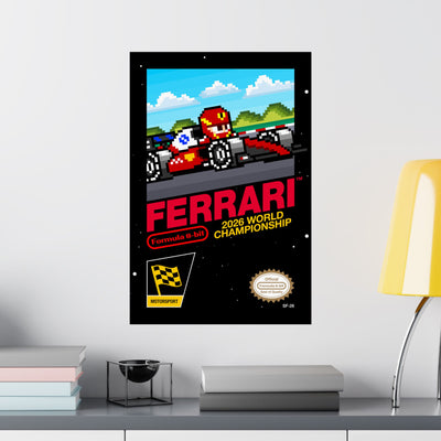 Ferrari 8-bit Game Poster