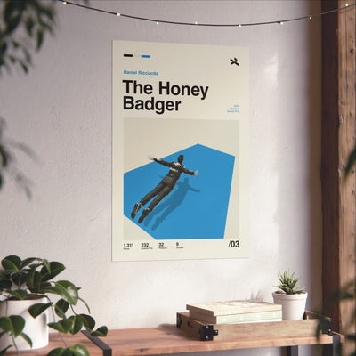 The Honey Badger Mid-century Poster