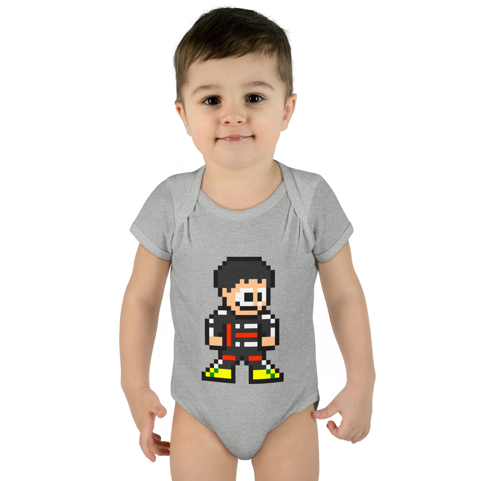 8-bit Gabriel Bortoleto Baby Bodysuit