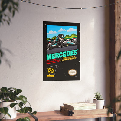 Mercedes 8-bit Game Poster