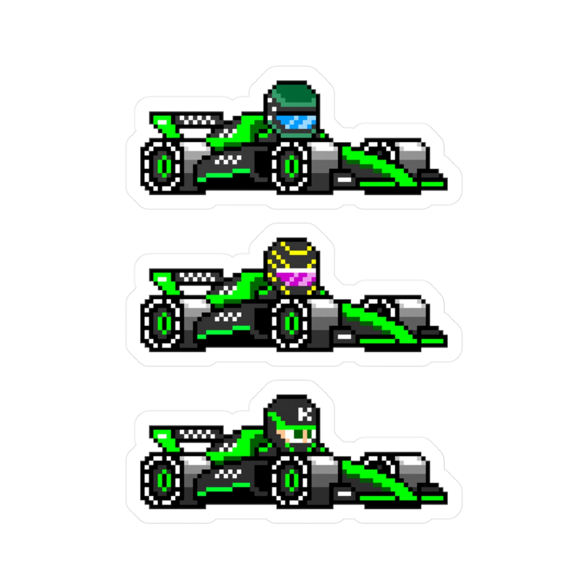 Sauber 8-bit Vinyl Decal Stickers