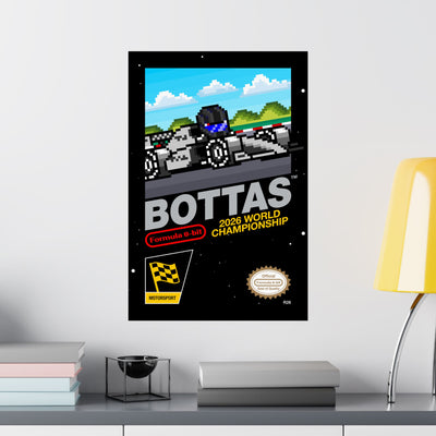 Bottas 8-bit Game Poster