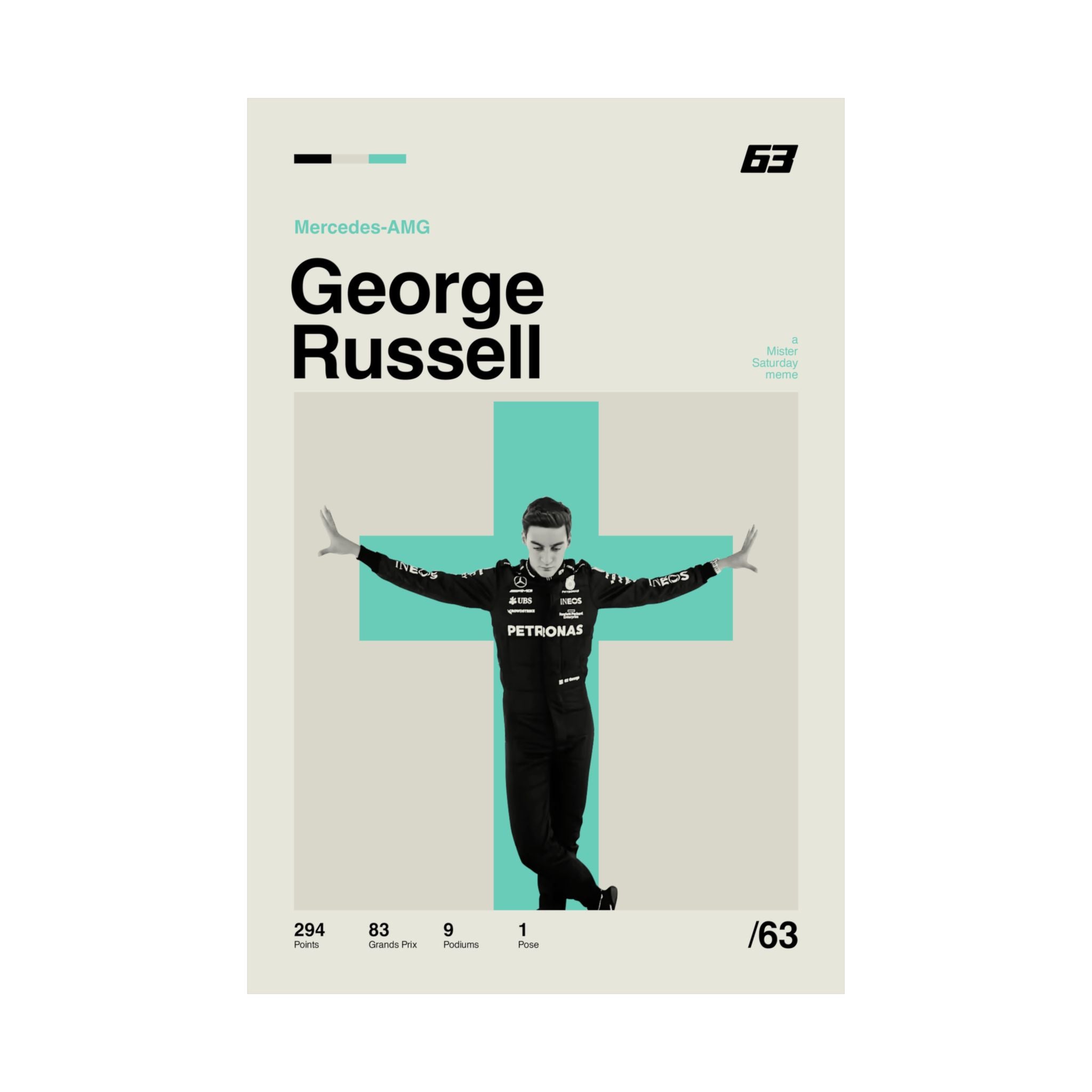 George Russell Mid-century Poster