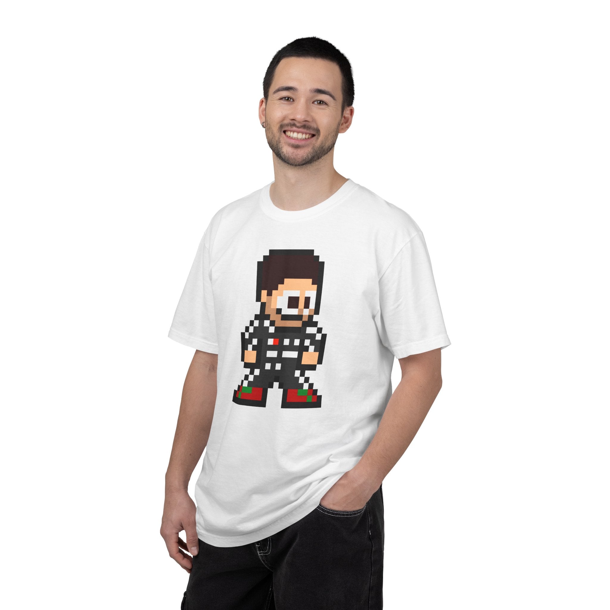 8-bit Sergio Perez Adult Heavyweight 100% Cotton T-shirt