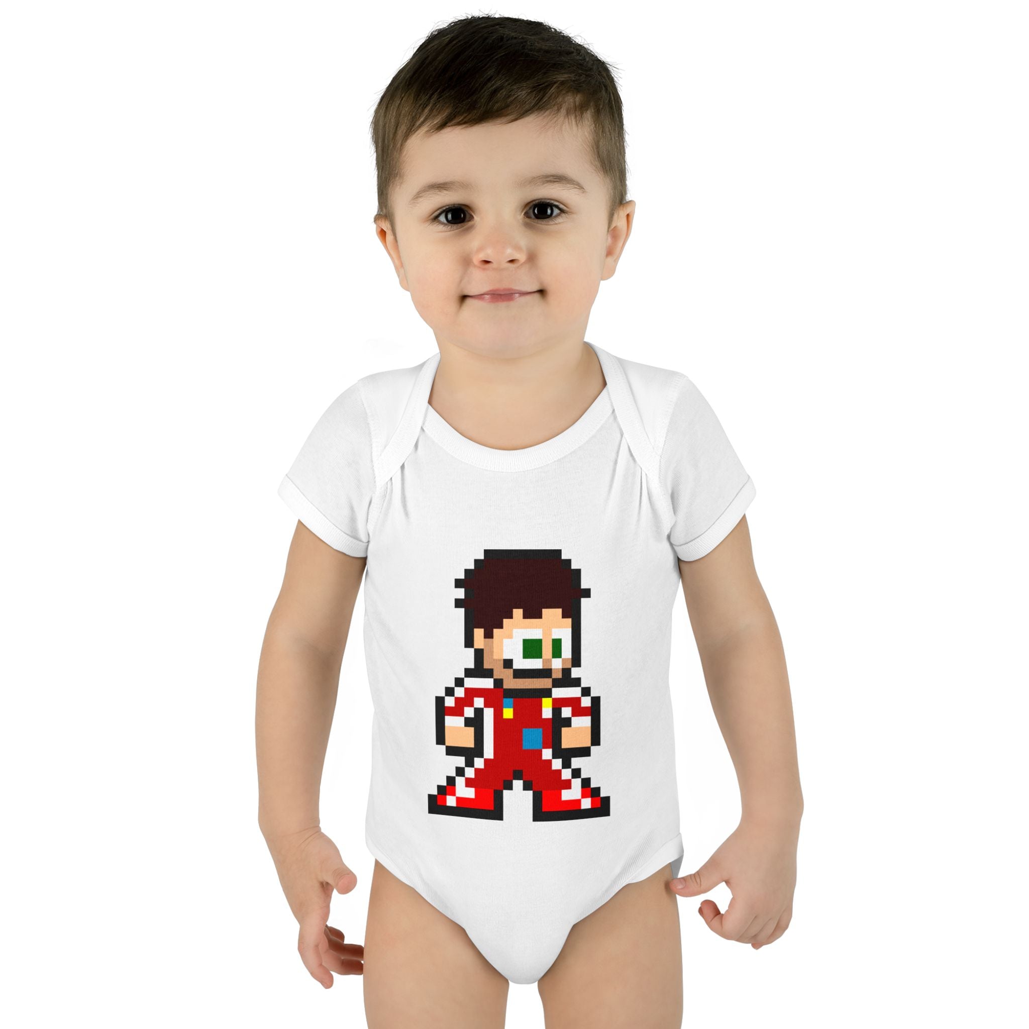 8-bit Charles Leclerc Baby Bodysuit