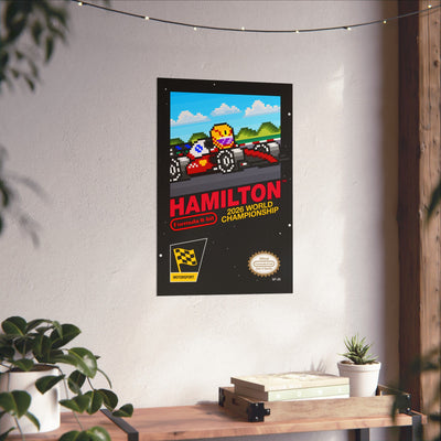 Hamilton 8-bit Game Poster