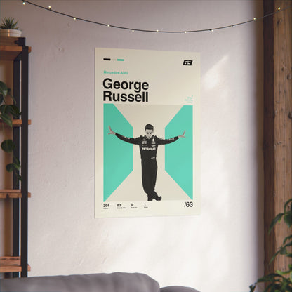 George Russell Mid-century Poster