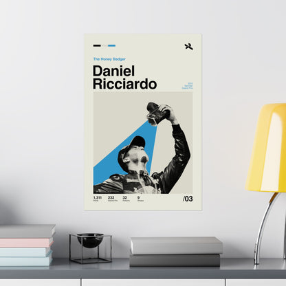 Daniel Ricciardo Mid-Century Poster