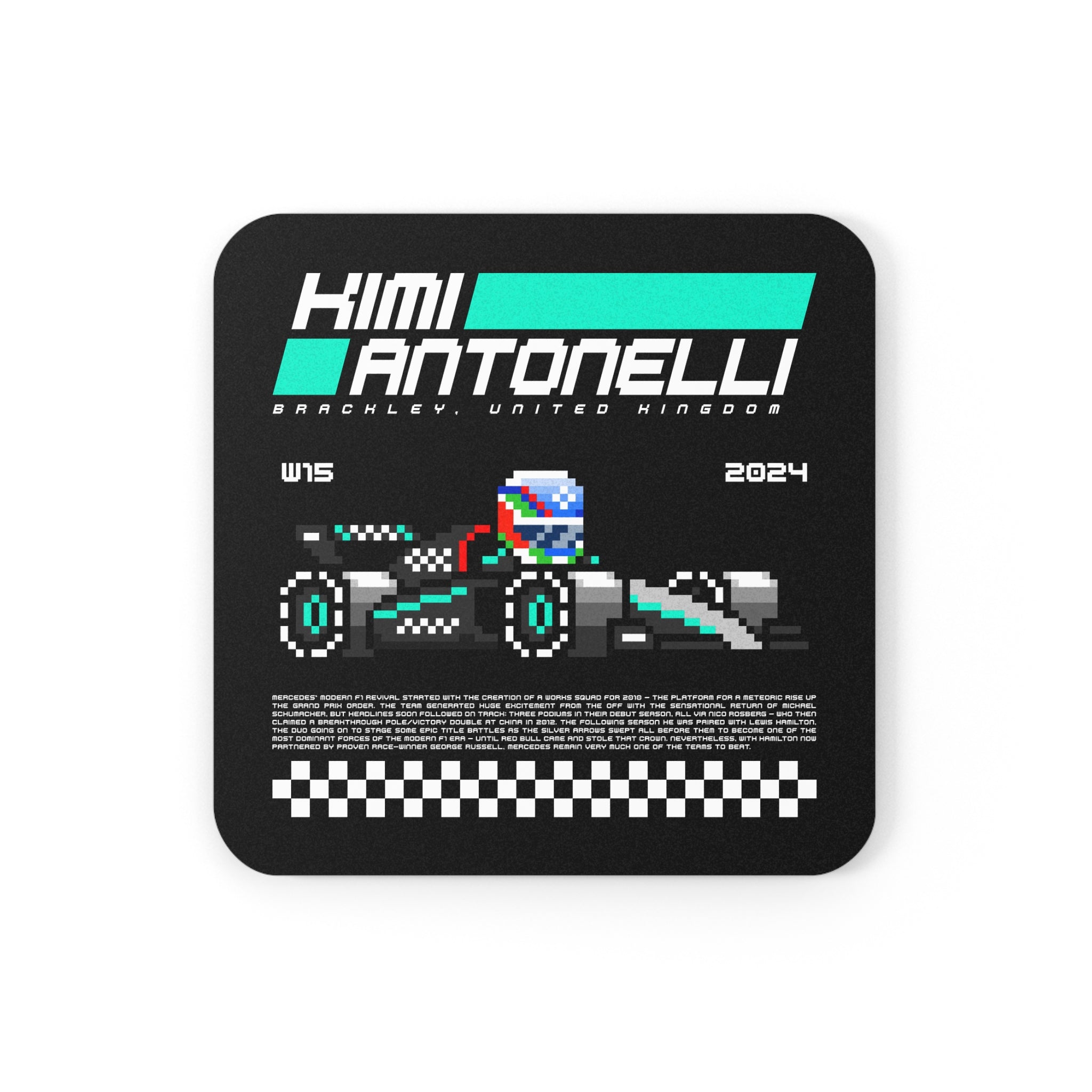 Kimi Antonelli 8-bit Team Cork Coaster