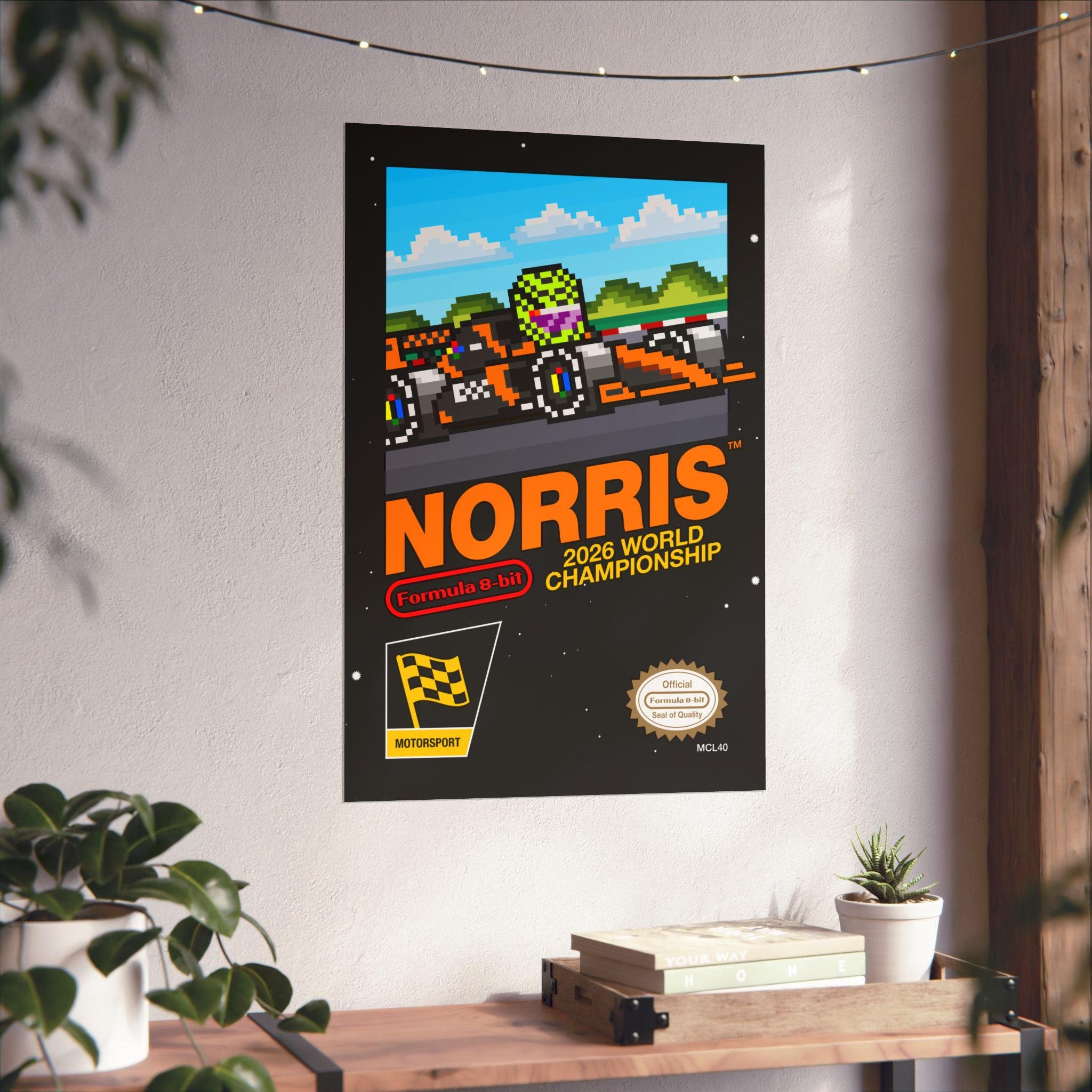 Norris 8-bit Game Poster