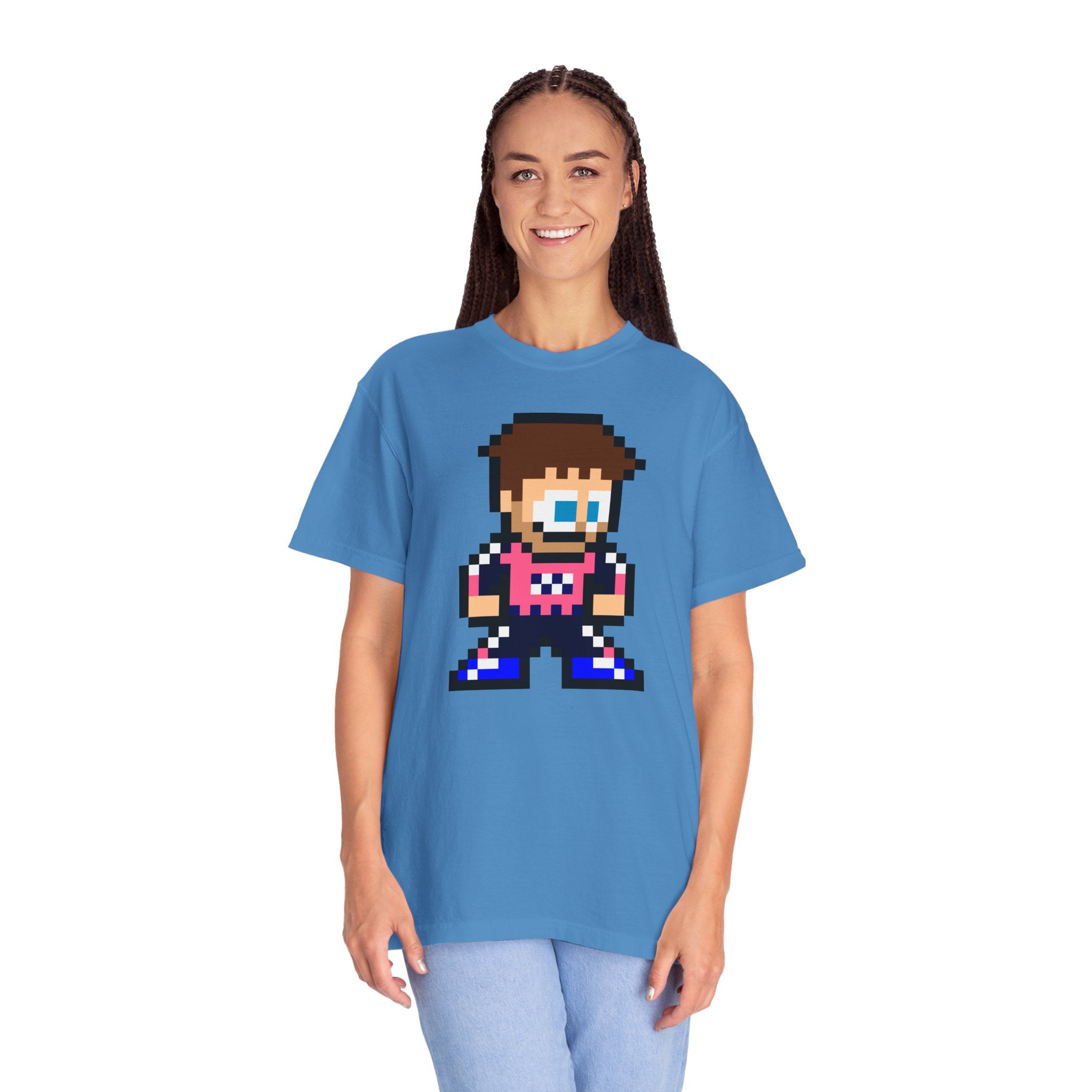 8-bit Pierre Gasly Adult Heavyweight 100% Cotton T-shirt